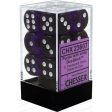 Translucent 16mm d6 Purple white Dice Block™ (12 dice) For Discount