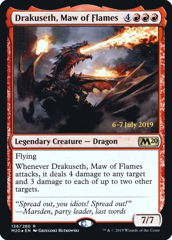 Drakuseth, Maw of Flames  [Core Set 2020 Prerelease Promos] Supply