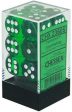 Translucent 16mm d6 Green white Dice Block™ (12 dice) Online