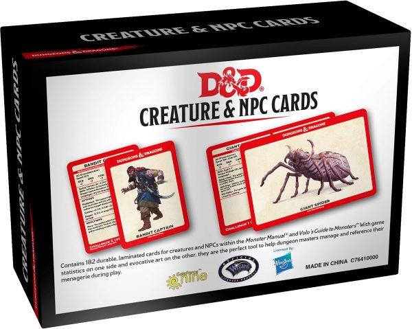 Dungeons & Dragons Creature and NPC Cards Online now